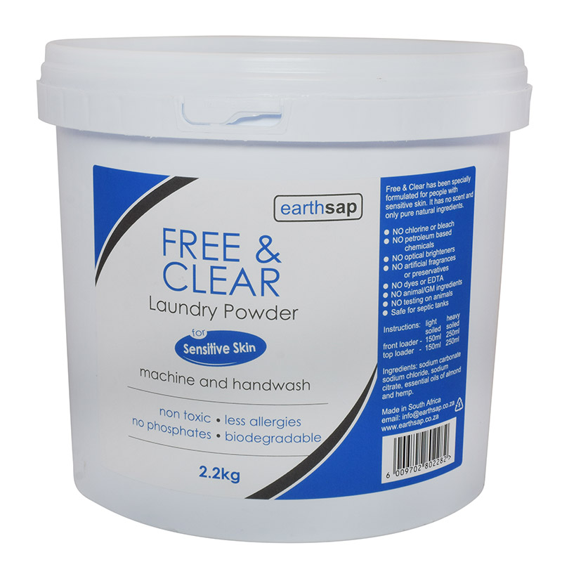 EARTHSAP FREE & CLEAR SENSITIVE LAUNDRY POWDER 2.2KG