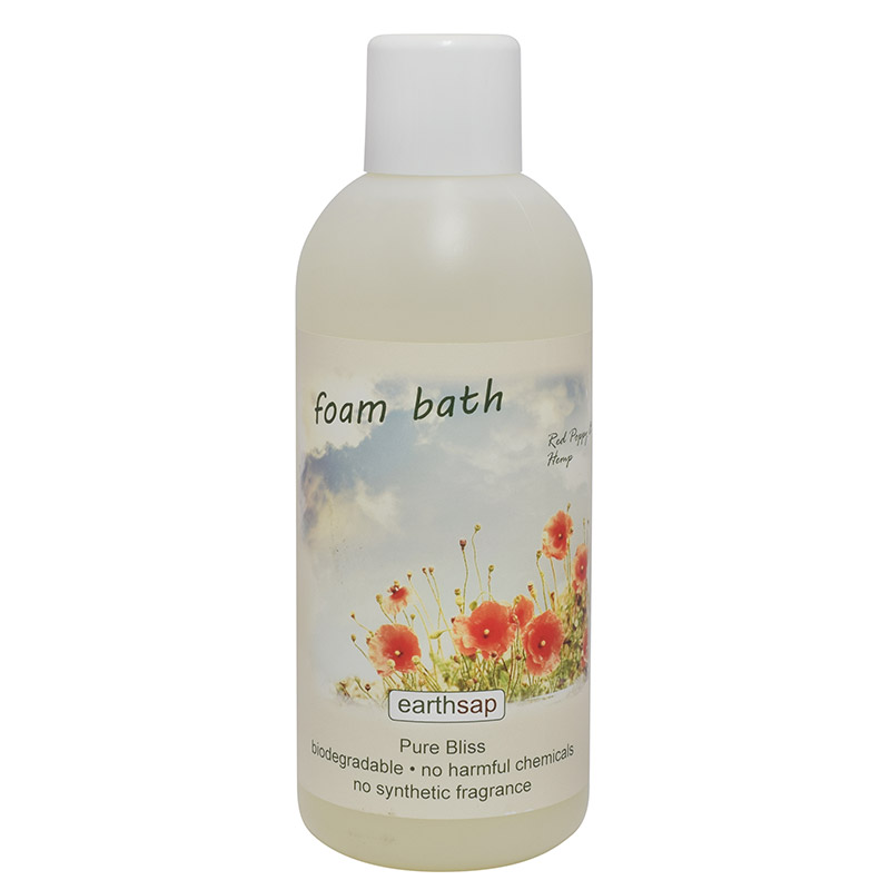 EARTHSAP RED POPPY & HEMP FOAM BATH 500ML