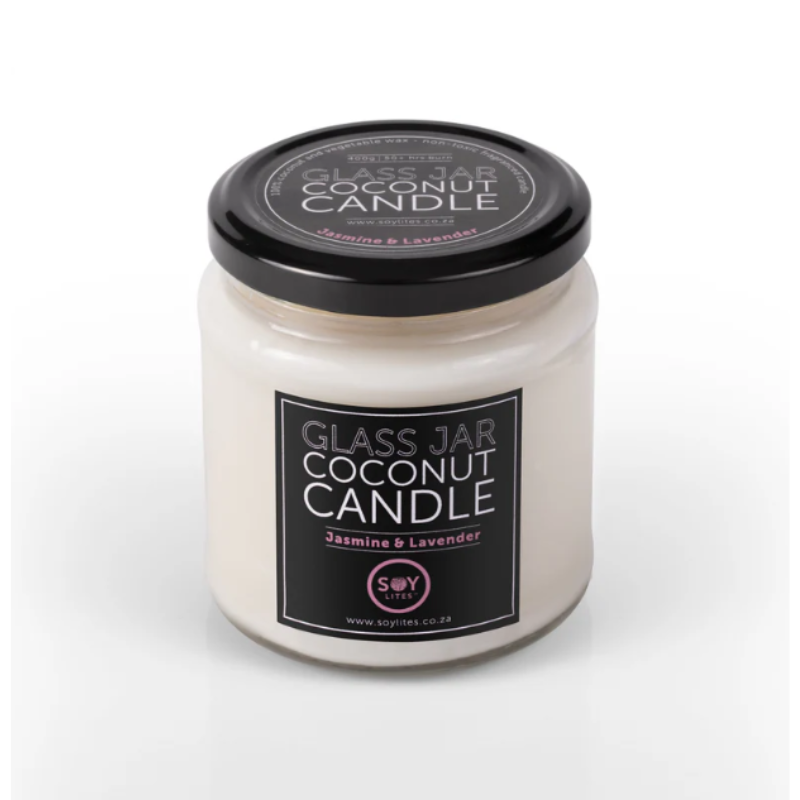 SOY LITES JASMINE & LAVENDER COCONUT CANDLE 400G