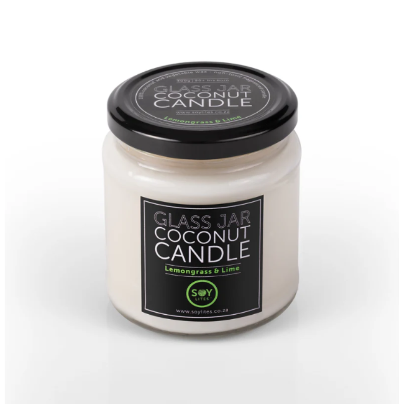 SOY LITES LEMONGRASS & LIME COCONUT CANDLE 400G