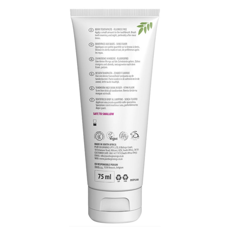 PURE BEGINNINGS KIDS BERRY TOOTHPASTE 75ML - Image 2
