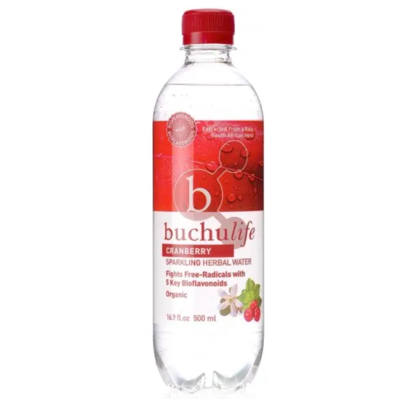 BUCHULIFE FLAVOURED WATER 500ML CRANBERRY