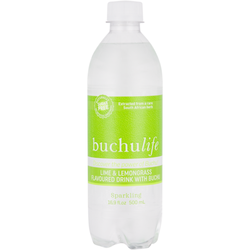 BUCHULIFE FLAVOURED WATER 500ML LIME AND LEMONGRASS