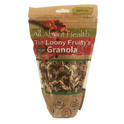 ALL ABOUT HEALTH LOONY FRUITYS GLUTEN FREE MUESLI 500g pouch