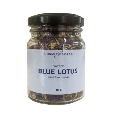 COSMIC BAZAAR SACRED BLUE LOTUS DRIED FLOWER 15G GLASS JAR