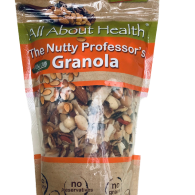 ALL ABOUT HEALTH NUTTY PROFESSOR LOW CARB GRANOLA 500g pouch