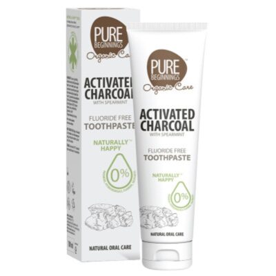 PURE BEGINNINGS ACTIVATED CHARCOAL SPEARMINT TOOTHPASTE 100ML