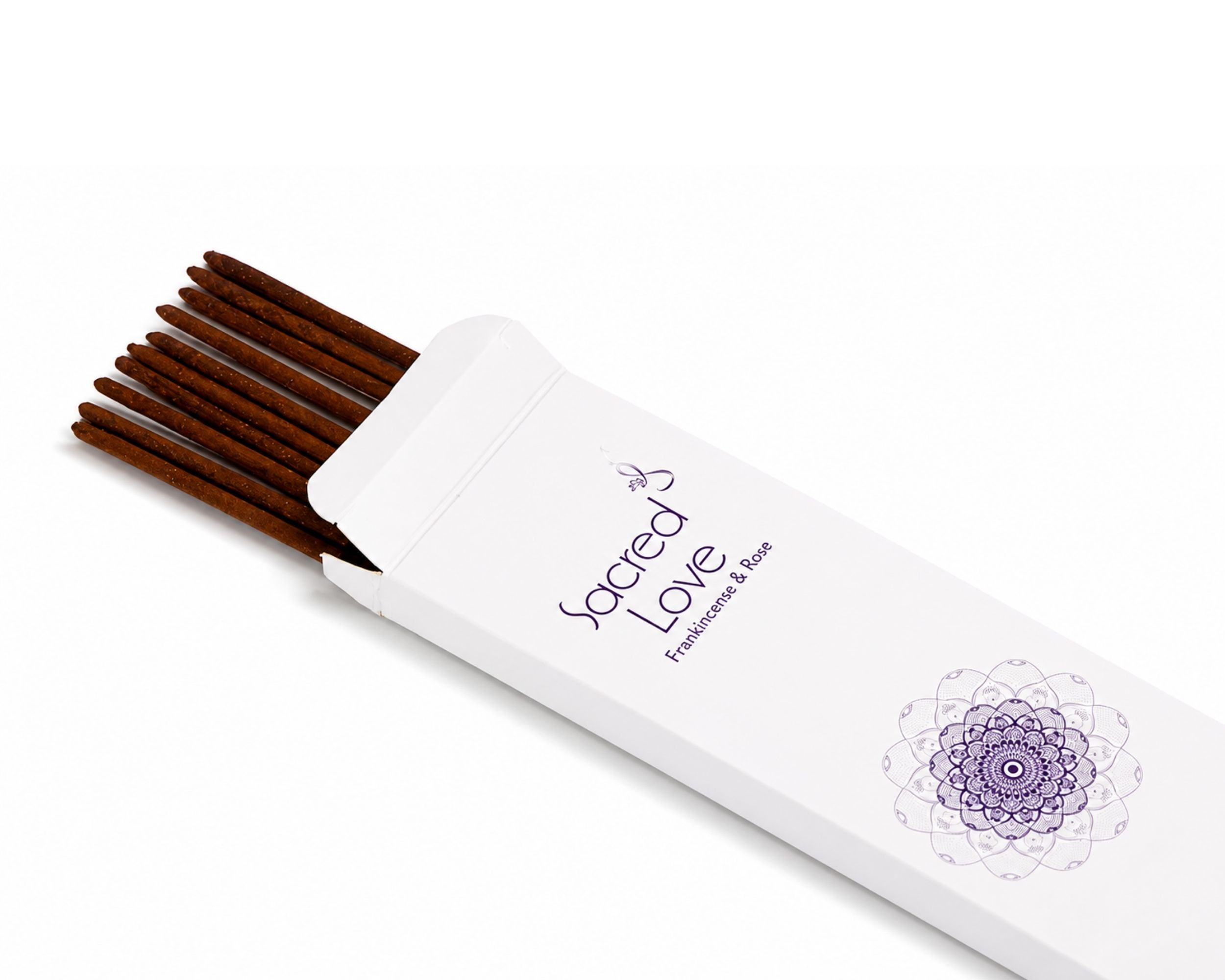 PURE INCENSE STICKS SACRED LOVE FRANKINCENSE & ROSE - 10 STICKS